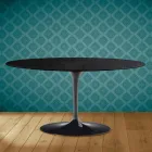 Tulip Saarinen Ovale Salontafel H 41 in Sirius Keramiek Made in Italy - Scarlet Viadurini