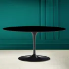 Tulip Saarinen ovale salontafel H 41 in absoluut zwart Made in Italy - Scarlet Viadurini