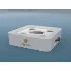 Salontafel - Zwevende schoteluitvoering kunstleer nautische Trona Viadurini