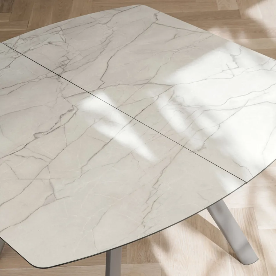 Uitschuifbare tontafel tot 170 cm in gelaagd HPL - Convivio Viadurini