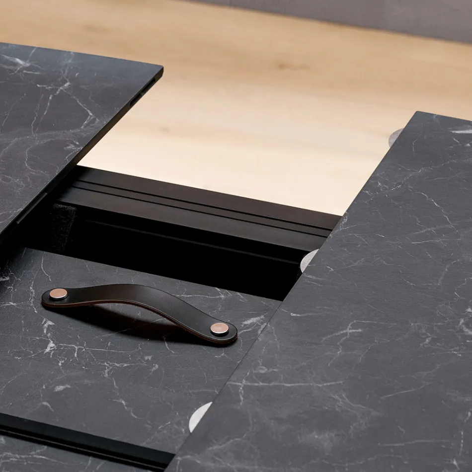 Uitschuifbare tontafel tot 170 cm in gelaagd HPL - Convivio Viadurini