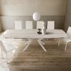 Uitschuifbare vattafel tot 240 of 280 cm in HPL en metaal - Heden Viadurini