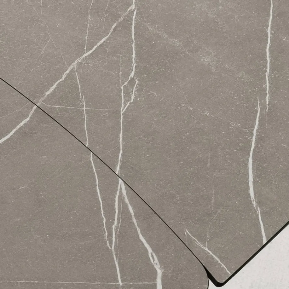 Uitschuifbare vattafel tot 240 of 280 cm in HPL en metaal - Heden Viadurini