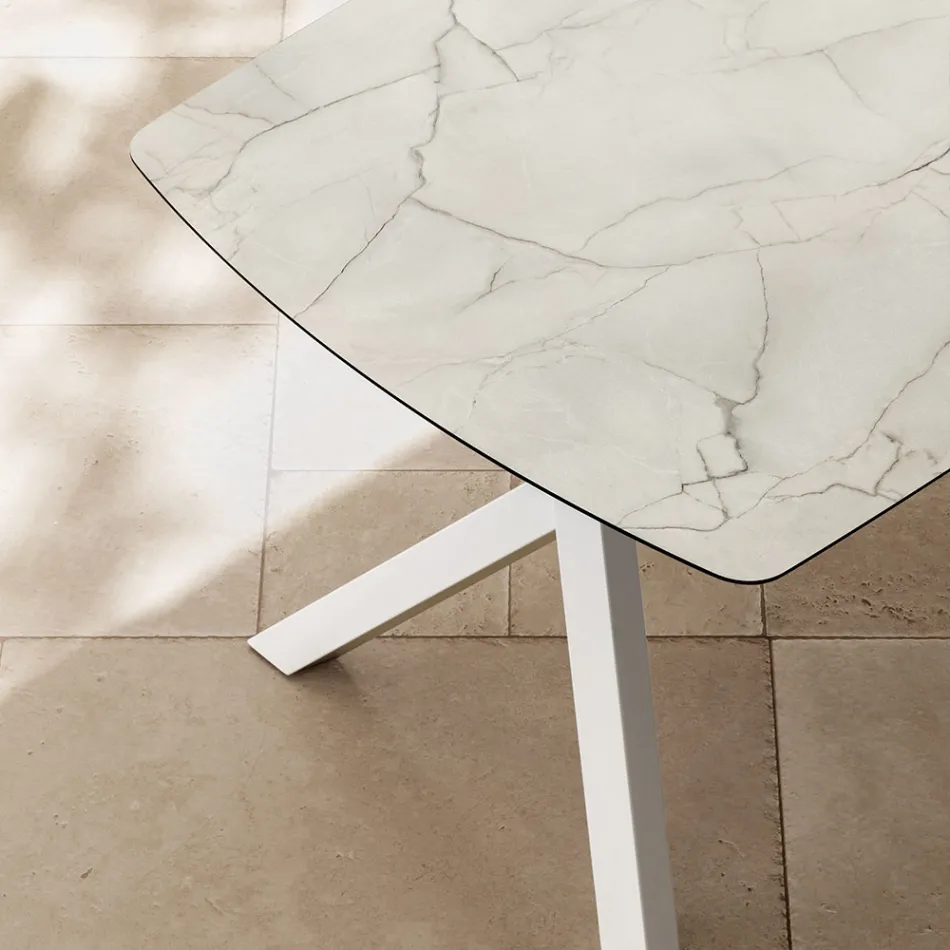 Uitschuifbare tontafel tot 240 of 280 cm in gelaagd HPL - Dialogo Viadurini