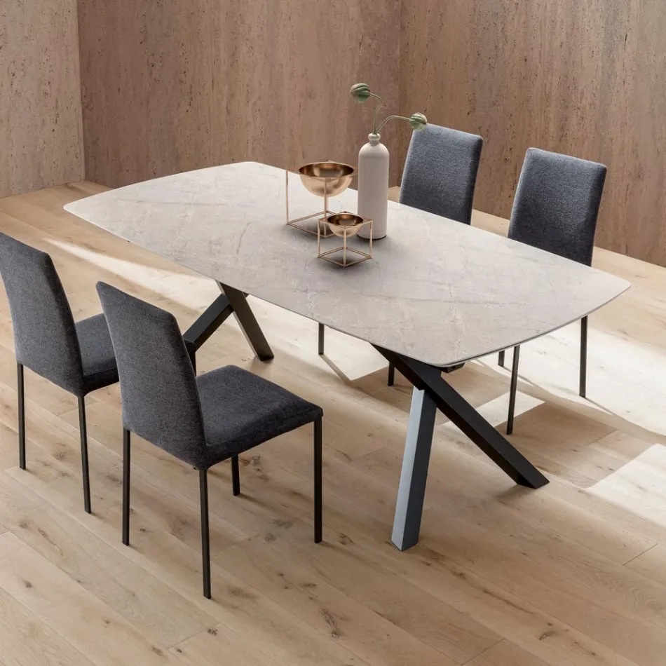 Uitschuifbare tontafel tot 240 of 280 cm in gelaagd HPL - Dialogo Viadurini