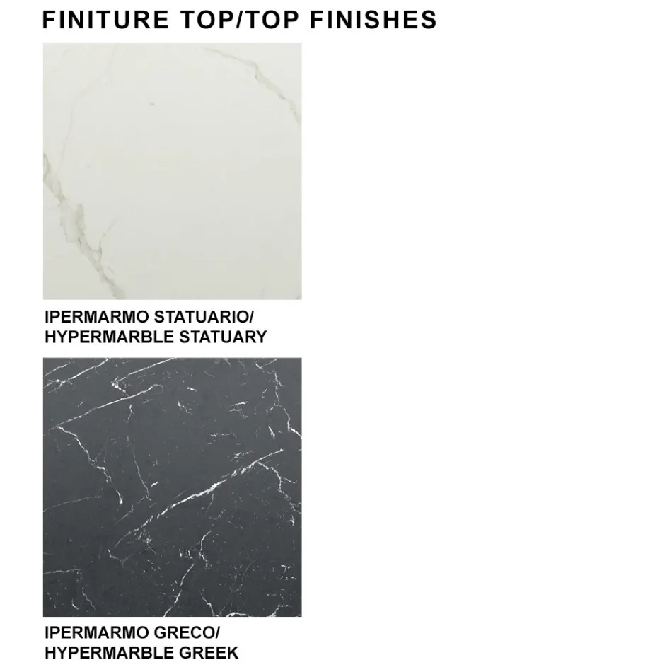 Moderne vattafel van keramiek en roségoud staal, gemaakt in Italië - Settimmio Viadurini