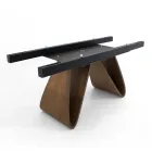 Uitschuifbare tafel tot 276 cm in Noir Desir keramiek Made in Italy - Equator Viadurini