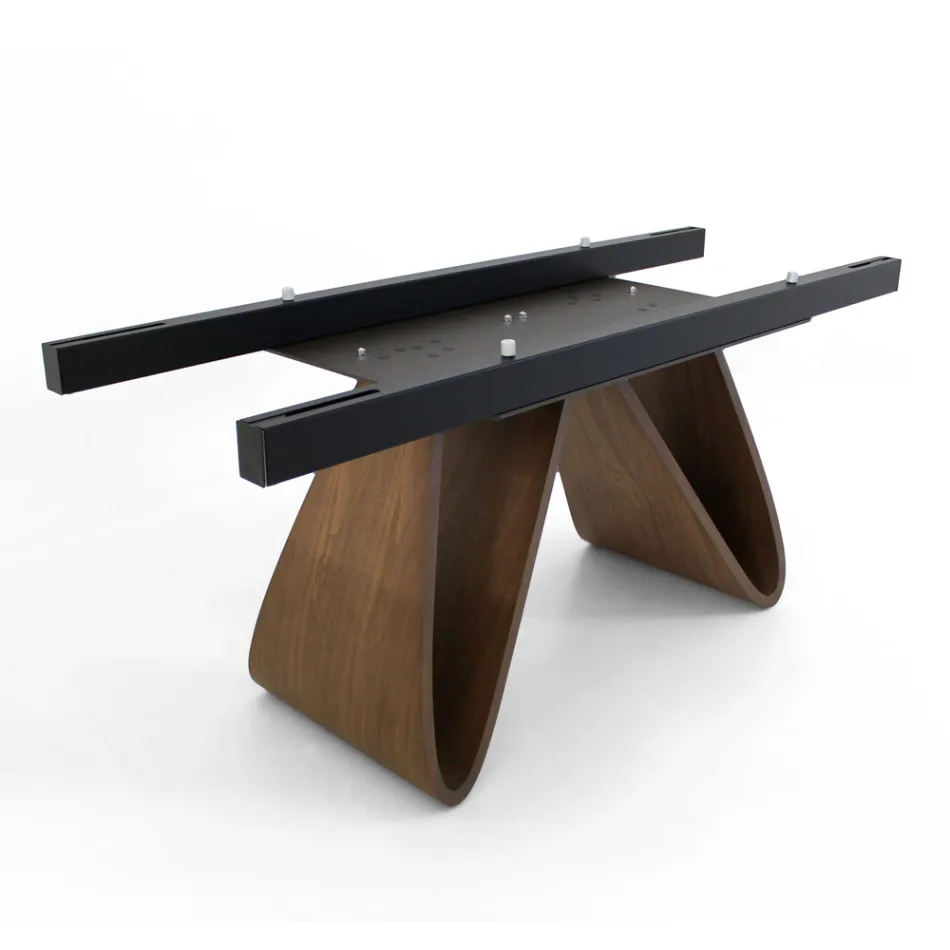 Uitschuifbare tafel tot 276 cm in Noir Desir keramiek Made in Italy - Equator Viadurini