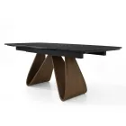 Uitschuifbare tafel tot 276 cm in Noir Desir keramiek Made in Italy - Equator Viadurini
