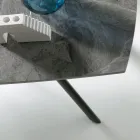 Uitschuifbare tafel 140/210x90 cm van gesinterd steen met marmerlook - Atrium Viadurini