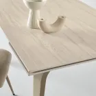 Uitschuifbare tafel 160/240x90 cm van gesinterd steen met marmerlook - Samus Viadurini