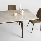 Uitschuifbare tafel 160/240x90 cm van gesinterd steen met marmerlook - Samus Viadurini