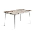 Uitschuifbare tafel 160/240x90 cm van gesinterd steen met marmerlook - Samus Viadurini