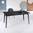 Uitschuifbare tafel 160/240x90 cm van gesinterd steen met marmerlook - Samus Viadurini