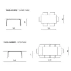 Uitschuifbare tafel 160/240x90 cm van gesinterd steen met marmerlook - Samus Viadurini