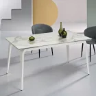 Uitschuifbare tafel 160/240x90 cm van gesinterd steen met marmerlook - Samus Viadurini