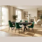 Uitschuifbare tafel 160/240x90 cm, gemaakt van glaskeramiek - Master Viadurini