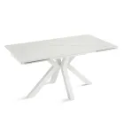 Uitschuifbare tafel 160/240x91 cm van gesinterd steen met marmerlook - Palazzo Viadurini