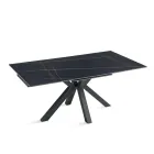 Uitschuifbare tafel 180/240x100 cm van gesinterd steen met marmerlook - Loggia Viadurini