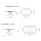 Uitschuifbare tafel 180/240x100 cm van gesinterd steen met marmerlook - Loggia Viadurini