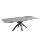 Uitschuifbare tafel 180/240x100 cm van gesinterd steen met marmerlook - Loggia Viadurini