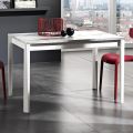 Uitschuifbare tafel tot 180 cm in beuken en melamine Made in Italy - Otiello