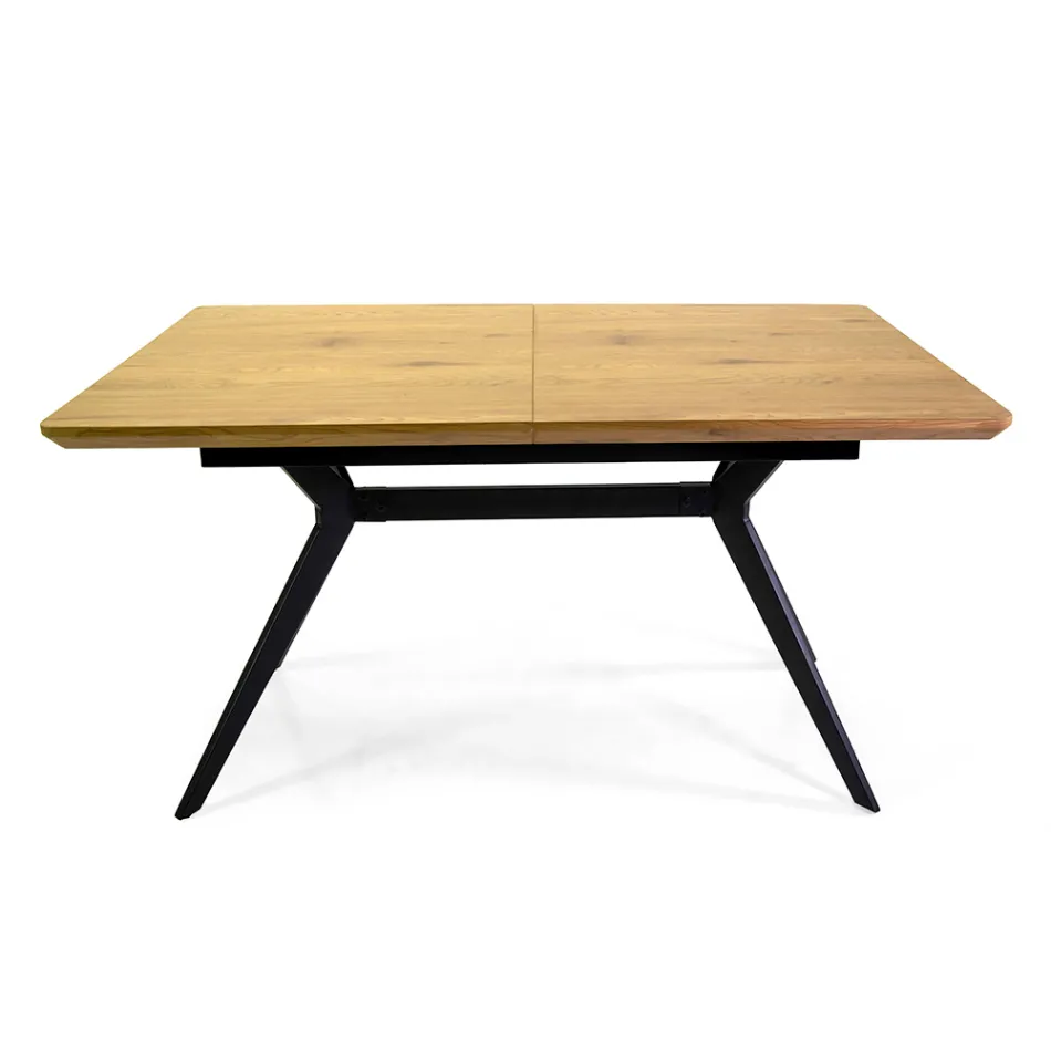 Uitschuifbare tafel 180 cm in MDF houteffect met reliëf - Schuim Viadurini