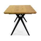 Uitschuifbare tafel 180 cm in MDF houteffect met reliëf - Schuim Viadurini