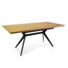 Uitschuifbare tafel 180 cm in MDF houteffect met reliëf - Schuim Viadurini