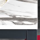 Uitschuifbare tafel tot 180 cm in antraciet metaal Made in Italy - Beatrise Viadurini
