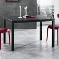 Uitschuifbare tafel tot 180 cm in antraciet metaal Made in Italy - Beatrise