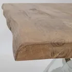 Uitschuifbare tafel tot 2,6 m in handgemaakt hout Homemotion - Plutarco Viadurini