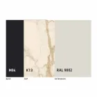 Uitschuifbare eettafel tot 2,8 m in keramiek en metalen poten - Paoluccio Viadurini