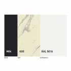 Uitschuifbare eettafel tot 2,8 m in keramiek en metalen poten - Paoluccio Viadurini