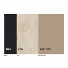 Uitschuifbare eettafel tot 2,8 m in keramiek en metalen poten - Paoluccio Viadurini