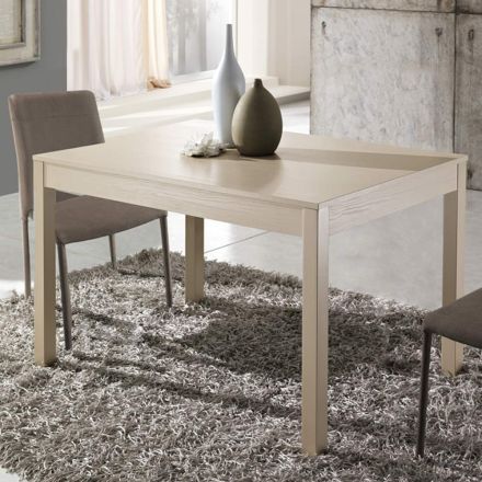 Uitschuifbare tafel van 2 m, 10 personen, modern design in hout - Tuttitto Viadurini