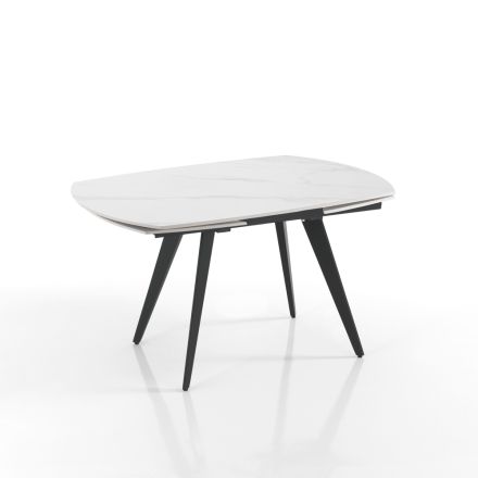Uitschuifbare tafel tot 200 cm met draaibare opening - Butego Viadurini