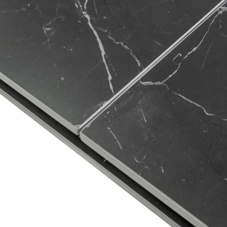 Uitschuifbare tafel 200 cm in metaal en kunststeen - Onderwater Viadurini