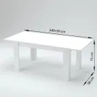 Design eettafel uitschuifbaar tot 210 cm in duurzaam hout - Perro Viadurini