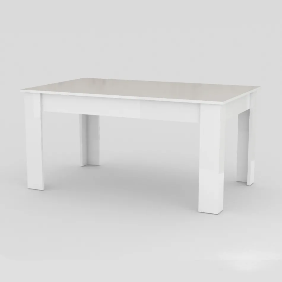 Design eettafel uitschuifbaar tot 210 cm in duurzaam hout - Perro Viadurini
