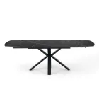 Uitschuifbare tafel tot 210 cm in staal en keramiek - Bavosa Viadurini