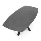 Uitschuifbare tafel tot 210 cm in staal en keramiek - Bavosa Viadurini