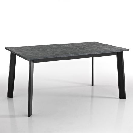 Uitschuifbare tafel tot 220 cm met grafiet beuken onderstel Made in Italy - Toles Viadurini