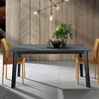Uitschuifbare tafel tot 220 cm met grafiet beuken onderstel Made in Italy - Toles Viadurini