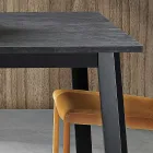 Uitschuifbare tafel tot 220 cm met grafiet beuken onderstel Made in Italy - Toles Viadurini