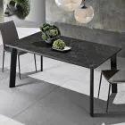 Uitschuifbare tafel tot 220 cm met grafiet beuken onderstel Made in Italy - Toles Viadurini
