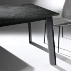 Uitschuifbare tafel tot 220 cm met grafiet beuken onderstel Made in Italy - Toles Viadurini