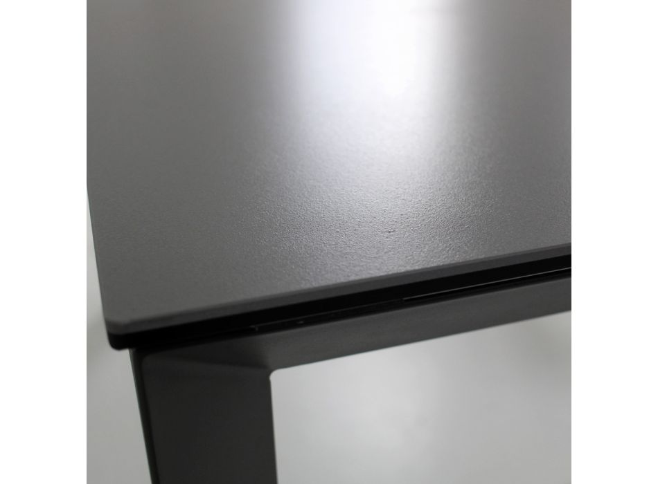 Uitschuifbare tafel tot 220 cm in keramiek en metaal - Nadia Viadurini