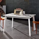 Uitschuifbare tafel tot 220 cm in beuken en melamine Made in Italy - Toles Viadurini