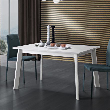 Uitschuifbare tafel tot 220 cm in beuken en melamine Made in Italy - Toles Viadurini